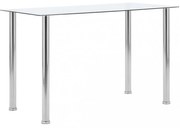 átlátszó edzett üveg étkezőasztal 120 x 60 x 75 cm