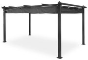 Pantheon, pergola, 3 x 4 m, alumínium, napellenző, poliészter, szürke