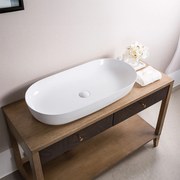Rea Cleo, asztali mosogató 810x410x135 mm, fehér fényes, REA-U0563