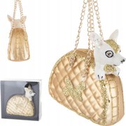 Üveggömb 12x9 CM Karácsonyfára Chihuahua Kutya Karácsonyi Ajándék Dekoráció