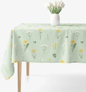 Goldea szögletes terítő 100% pamutvászon - mező, zöld melanzs alapon 80 x 80 cm