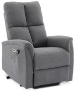 Elektromos vezérlésű szürke szövet dönthető fotel. TV-929 GREY2