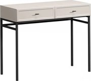 Lorini konzolasztal / toalettasztal 100 cm - kasmír / fekete T-bar fogantyúk / fém lábak