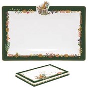 Forest Dream őszi porcelán rókás kínáló tálca 36x24 cm dobozban Easy Life
