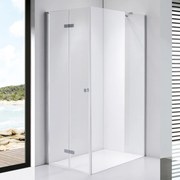 Stuxi Verona 100x120 aszimmetrikus csuklóajtós zuhanykabin 6 mm vízlepergető biztonsági üveggel, króm