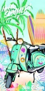 Strandtörölköző SEA AND FUN 100x180 cm színes, 100% mikroszálas