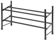 Fekete fém teleszkópos cipőtartó állvány – Compactor