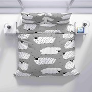 Szürke bárány pamut ágyneműhuzat 200x140cm+90x70cm TiaHome