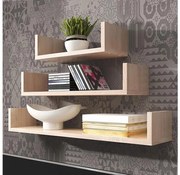 KÉSZLET 3x Fali polc TRIO sonoma tölgy