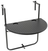 GARTHEN Felfüggeszthető összecsukható asztal fekete