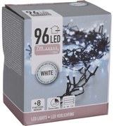 Karácsonyi fényfüzér, fehér, 96 LED-es, 7 m
