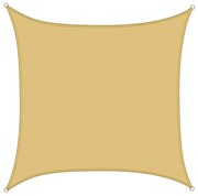 Szögletes napvitorla, 3,6 méteres, több típusban-négyszög alakú, polietilén, bézs