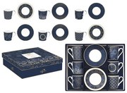 Porcelán eszpresszó kávés csésze + alj 6 személyes 100 ml dobozban Midnight