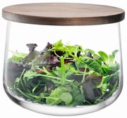 LSA International City tál diófa fedővel, 22cm átmérőjű, áttetsző, LSA, kézzel készített