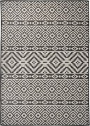 vidaXL fekete csíkos lapos szövésű kültéri szőnyeg 120 x 170 cm