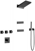 Mexen Fall fali alatti zuhanykészlet, fekete - 7602-04-70