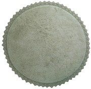 Zöld mosható kézi szövésű pamut kerek szőnyeg ø 110 cm Perla Olive – Nattiot