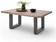 CARTAGENA dohányzó asztal akácfa 110x70cm - U alakú antikolt lábbal - Dió