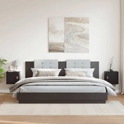 2 db fekete tömör fenyőfa faliszekrény 31,5 x 30 x 30 cm