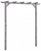 szürke impregnált fenyőfa kerti pergola 200 x 40 x 205 cm
