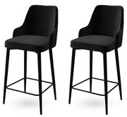 Enox Black and Black bárszék szett, 2 db, 2 db