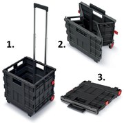 Kistenberg Összecsukható láda fogantyúval CART T piros 39,6x37x100,8cm