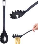 Konyhai kanál spagetti tészta 28,4 cm cédrus fekete műanyag szilárd
