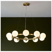 Endon 106008 - Kábelre függesztett OTIS csillár 10xG9/3W/230V arany/fehér