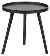 Mesa fekete tárolóasztal, ø 45 cm - WOOOD