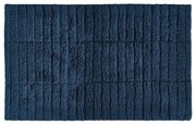 Tiles sötétkék pamut fürdőszobai kilépő, 80 x 50 cm - Zone