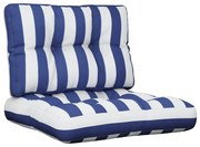 2 db kék és fehér csíkos szövet raklappárna