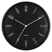 Karlsson 5988BK dizájner falióra, fekete, átmérő 30 cm