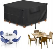 Kerti asztalhuzat 125 x 125 x 74 cm fekete