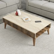 Dohányzóasztal Milan - Diós, Travertine
