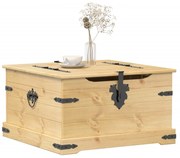 Corona tömör fenyőfa tárolóláda 78 x 78 x 45 cm