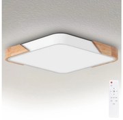 Brilagi - LED dimmelhető lámpatest PILANA LED/60W/230V tölgy/fehér 56x56 cm + távirányító