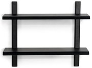 Fekete többszintes fém fali polc 60 cm Hola – Spinder Design