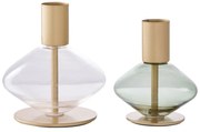 Üveg gyertyatartó készlet 2 db-os – House Nordic