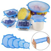 Szilikon fedő szett az edényekre - 6 db