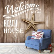 Fotótapéta - Üdvözlő tábla - tengerparti ház (152,5x104 cm)