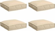 vidaXL Párna 4 pcs Bézs 40 x 40 x 8 cm Oxford Szövet