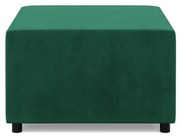 Zeus puff, bársony, 70x70, zöld