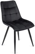 Fekete Bársony Étkezőszék RIO