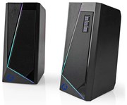 Nedis GSPR31020BK - KÉSZLET 2x LED RGB Gaming hangszóró 18W/5V