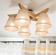 Mennyezeti csillár ANTONIO 5xE14/40W/230V tölgy