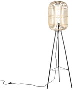 Okos rusztikus állólámpa rattannal, beleértve a WiFi A60-at - Manila