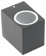 Lámpa Fali lámpa TIAGO négyzet, 1 irányú, GU10, MAX.35W, IP54 AC220-240V, 50/60Hz, fekete