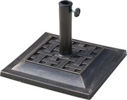 Outsunny Napernyő Állvány Poliészter Gyanta 9kg Napernyő Alap 38mm/48mm Átmérőjű Napernyőoszlophoz Kerthez, Erkélyhez, Bronz | Aosom