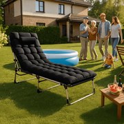 Kempingágy Fekete VENUS