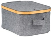 G21 tárolódoboz 24 x 30 x 15 cm, bambusz, fedéllel, szürke